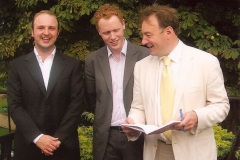 The composer with tenor, Andrew Kennedy and pianist, Joseph Middleton